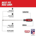 Milwaukee MT200-2M  2 PC. 6" Cushion Grip Screwdriver Set (USA) - Ace Tool Group - Ace Tool Group