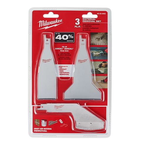 Milwaukee 49-22-5403 3 PC MATERIAL REMOVAL SET
