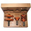 CMT 800.527.11 3-Piece Entry & Interior Door Router Bit Set in Hardwood Case, 1/2-Inch Shank - Ace Tool Group - CMT