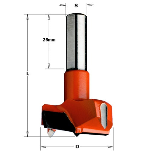 CMT 317.150.11 Hinge Boring Bit 15mm 19/32-In Diameter - Ace Tool Group - CMT