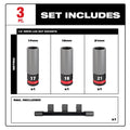 Milwaukee 49-66-7830 SHOCKWAVE Impact Duty 1/2 Drive Metric 3PC Lug Nut Wheel Socket Set - Ace Tool Group - Milwaukee