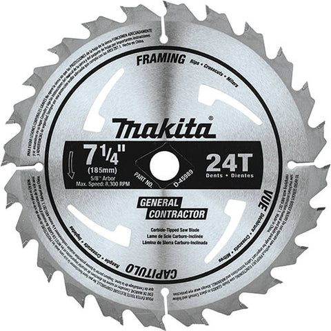Makita D-45989 7-1/4 in. 24T Carbide Tip Circ Saw Blade - Ace Tool Group - Makita