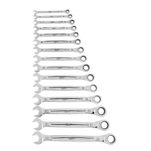 Milwaukee 48-22-9516 15 piece Ratcheting Wrench Set - Ace Tool Group - Milwaukee