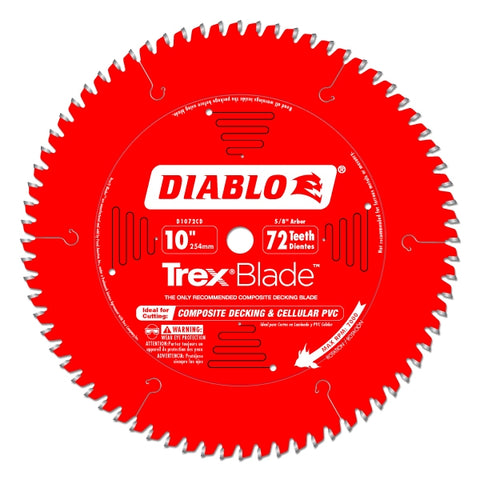 Diablo Tools 10" X 72-Teeth Trexblade Saw Blade For Composites And Plastic - Ace Tool Group - Diablo
