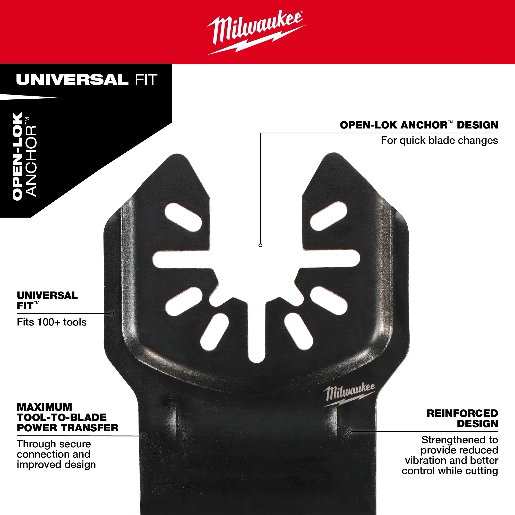 Milwaukee 49-25-1103 Milwaukee OPEN-LOK 1-3/8" HCS WOOD BLADES 3PK - Ace Tool Group - Milwaukee