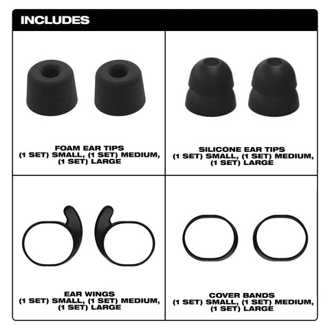 Milwaukee 49-16-0101 Jobsite Earbuds Ear Tip Kit - Ace Tool Group - Milwaukee