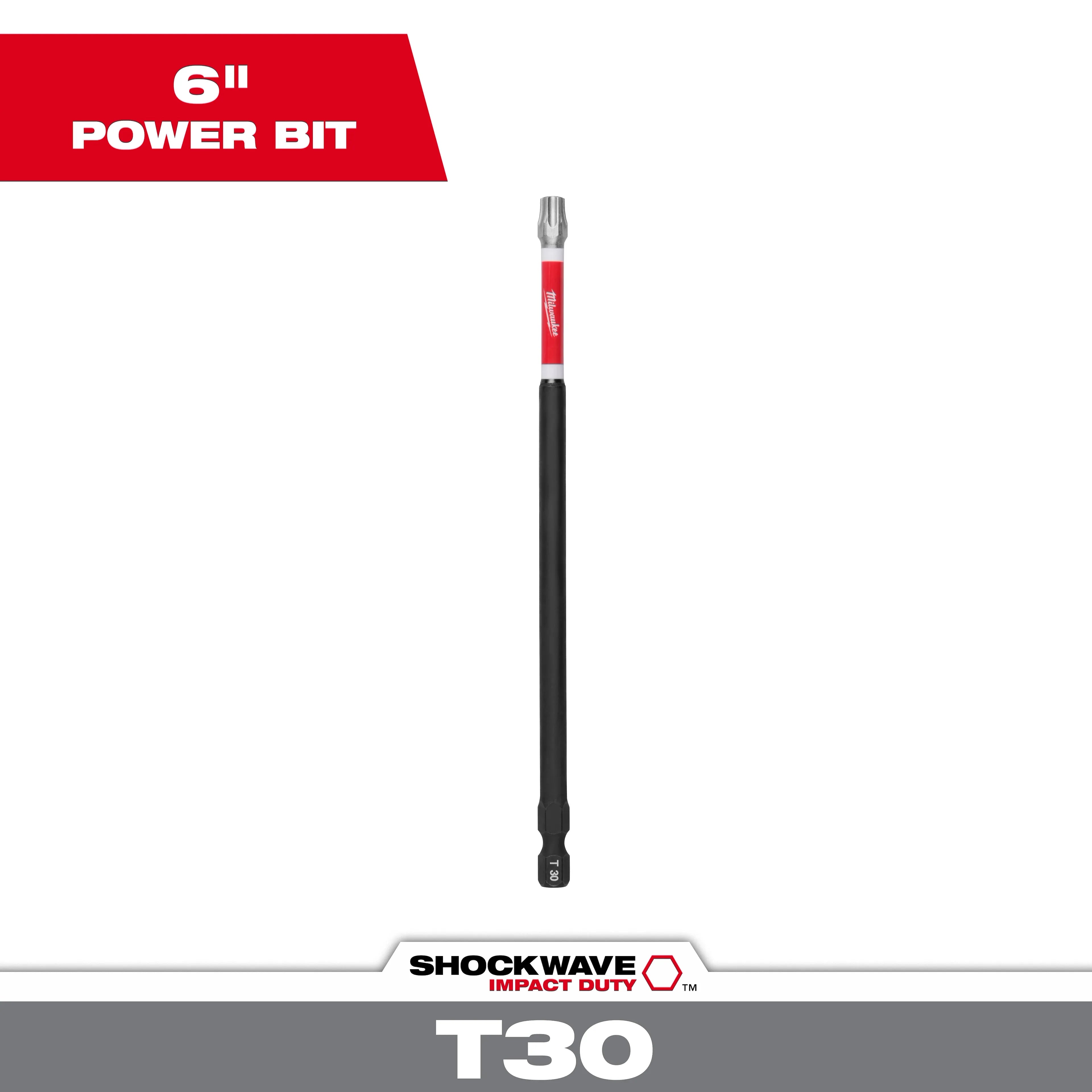 Milwaukee 48-32-4290 SHOCKWAVE 6 in. Impact Torx® T30 Impact Driver Bit - Ace Tool Group - Milwaukee