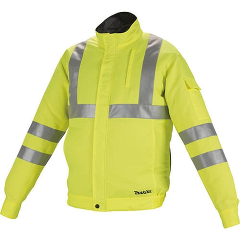 Makita DFJ214ZXL 18V High Visibility Fan Jacket - Ace Tool Group - Makita