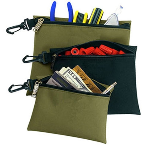 Clc 1100 Tool Holder 3 Multi-Purpose, Clip-On, Zippered Bags - Ace Tool Group - CLC