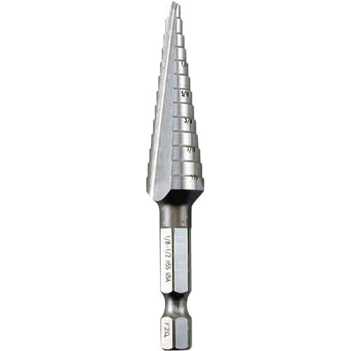 Makita 711492-A 1/8-1/2 in. Step Drill Bit 1/4 in. Hex Shank - Ace Tool Group - Makita
