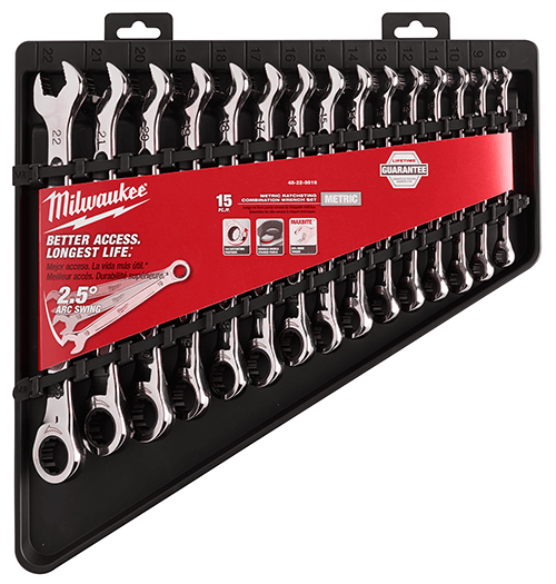 Milwaukee 48-22-9516 15 piece Ratcheting Wrench Set - Ace Tool Group - Milwaukee