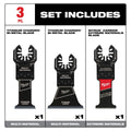 Milwaukee 49-10-9005 Milwaukee OPEN-LOK 3PC MULTI-MATERIAL CUTTING MULTI-TOOL BLADE VARIETY PACK - Ace Tool Group - Milwaukee