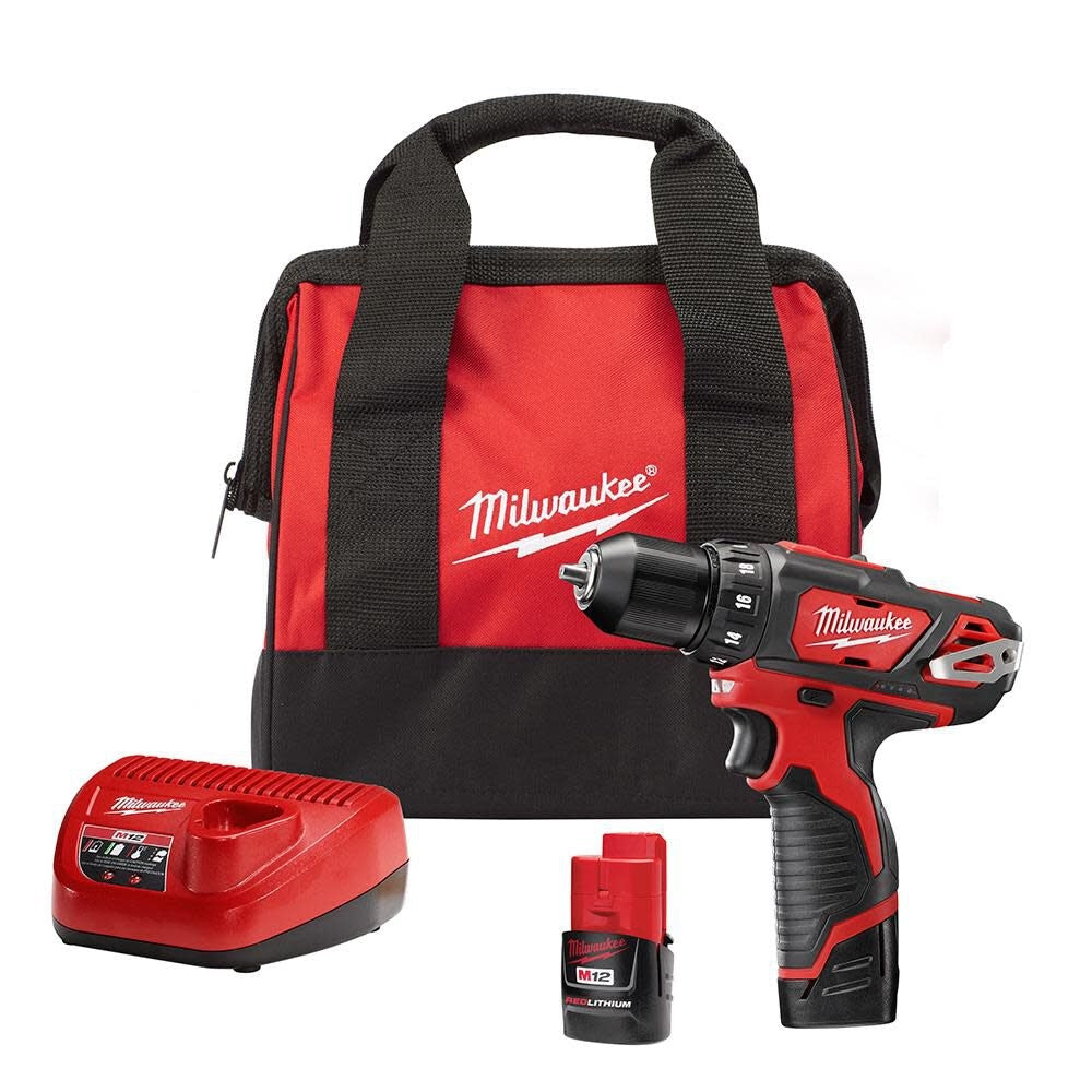 Milwaukee 2407-22 M12 3/8" DRILL/DRIVER KIT - Ace Tool Group - Milwaukee