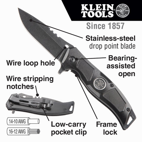 Klein 44228 Electrician's Open Pocket Knife - Ace Tool Group - Klein