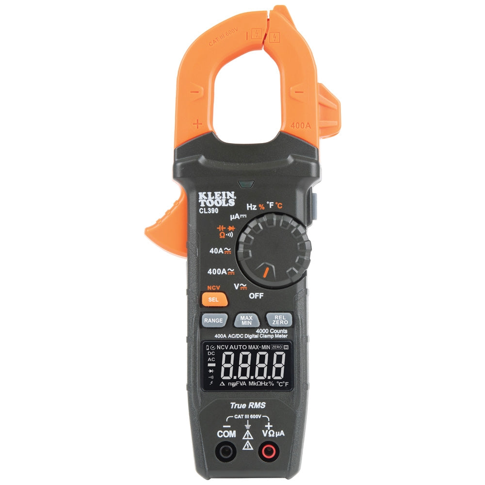 Klein CL390 AC/DC Digital Clamp Meter, Auto-Ranging - Ace Tool Group - Klein