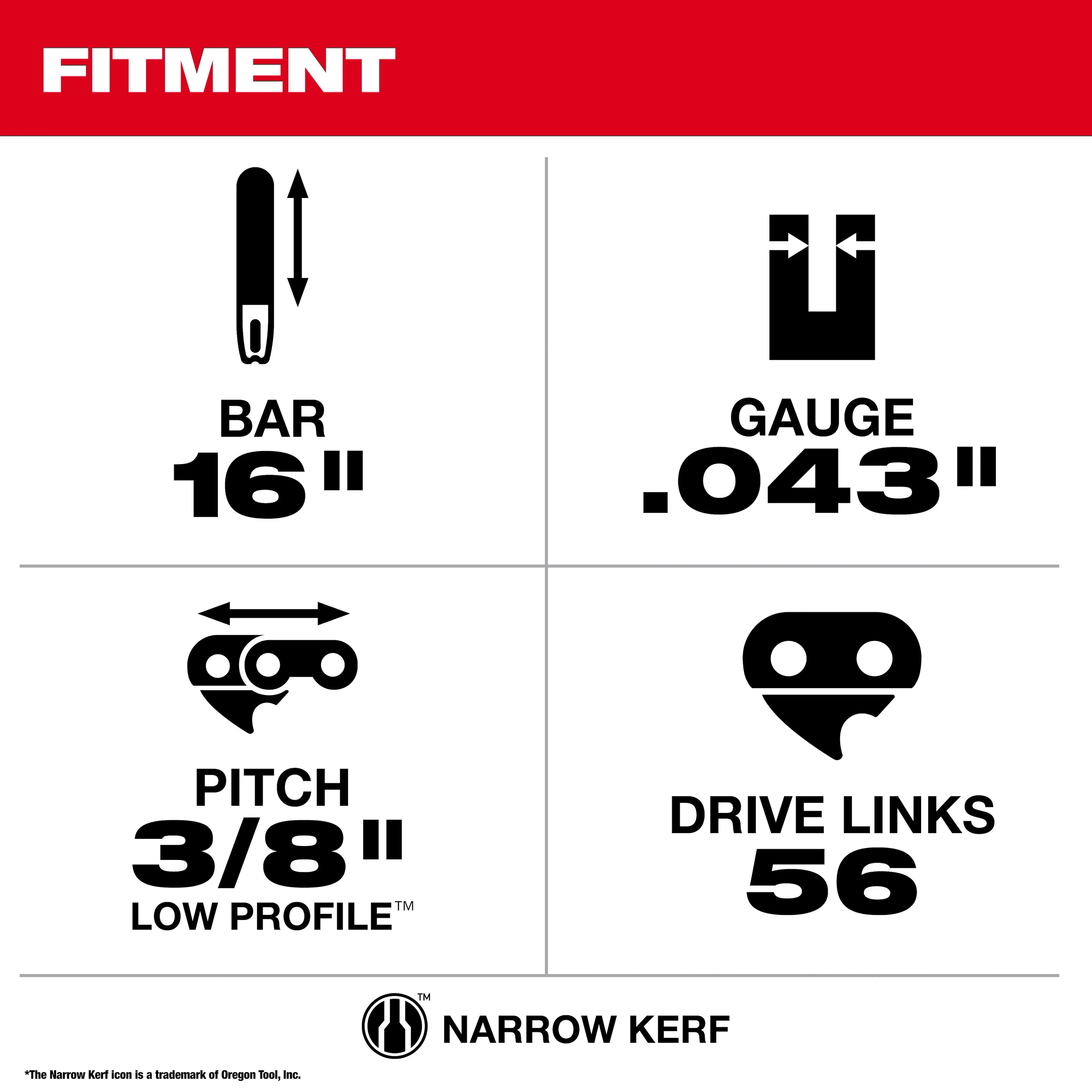 Milwaukee 48-09-3001 16 in. Chainsaw Guide Bar - Ace Tool Group - Milwaukee