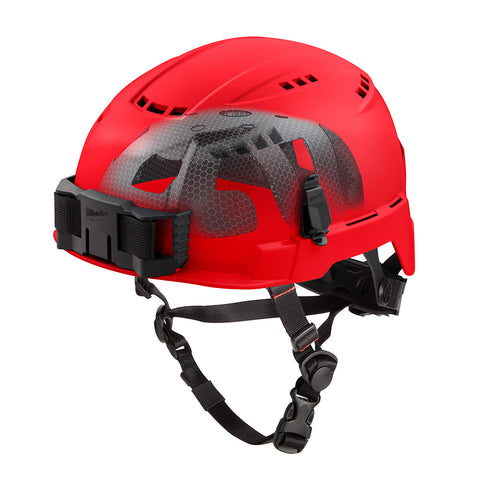 Milwaukee 48-73-1358 BOLT Red Vented Safety Helmet with IMPACT ARMOR Liner (USA) - Type 2, Class C - Ace Tool Group - Milwaukee