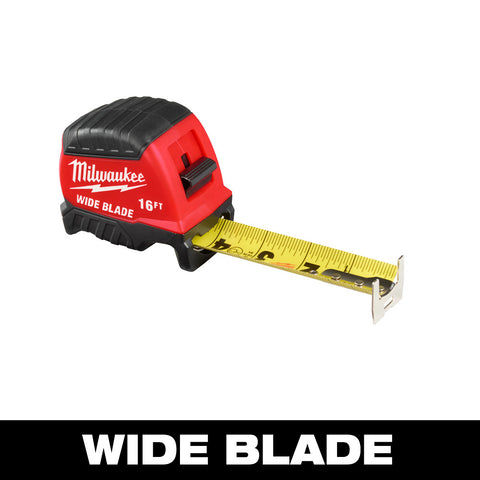 Milwaukee 48-22-1216 16ft Wide Blade Tape Measure 6 Pack - Ace Tool Group - Milwaukee