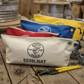 Klein 5539LNAT Canvas Bag with Zipper, Large Natural - Ace Tool Group - Klein