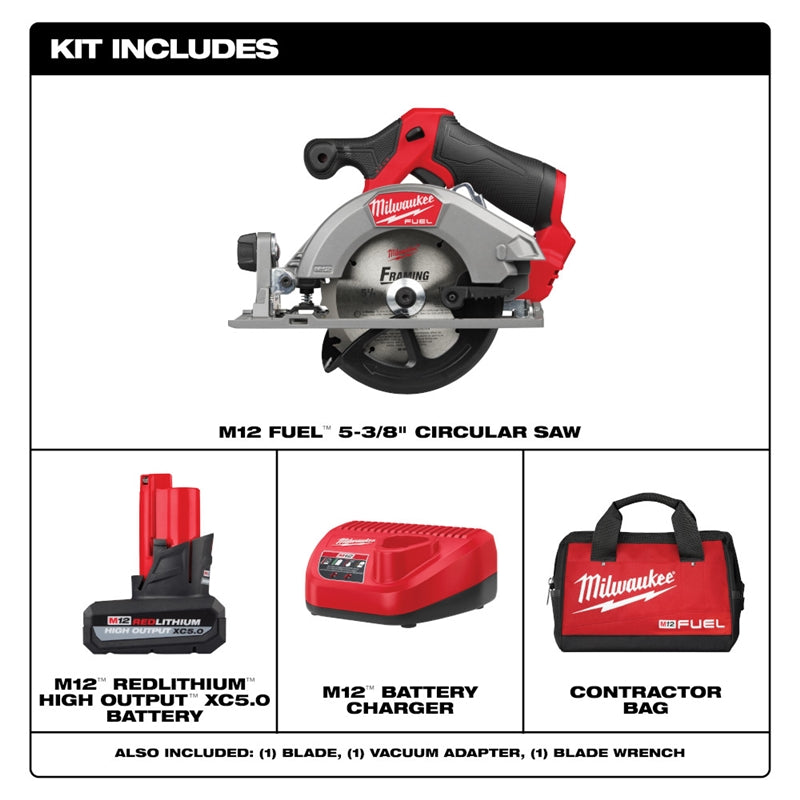 Milwaukee 2521-21HO M12 5-3/8 in. Circular Saw Kit - Ace Tool Group - Milwaukee