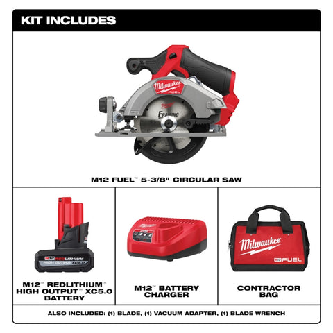 Milwaukee 2521-21HO M12 5-3/8 in. Circular Saw Kit - Ace Tool Group - Milwaukee