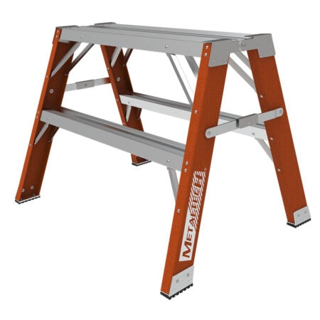 MetalTech BUILDMAN GRADE 2' FIBERGLASS STEP-UP WORKBENCH, SAWHORSE STAND - Ace Tool Group - Metaltech