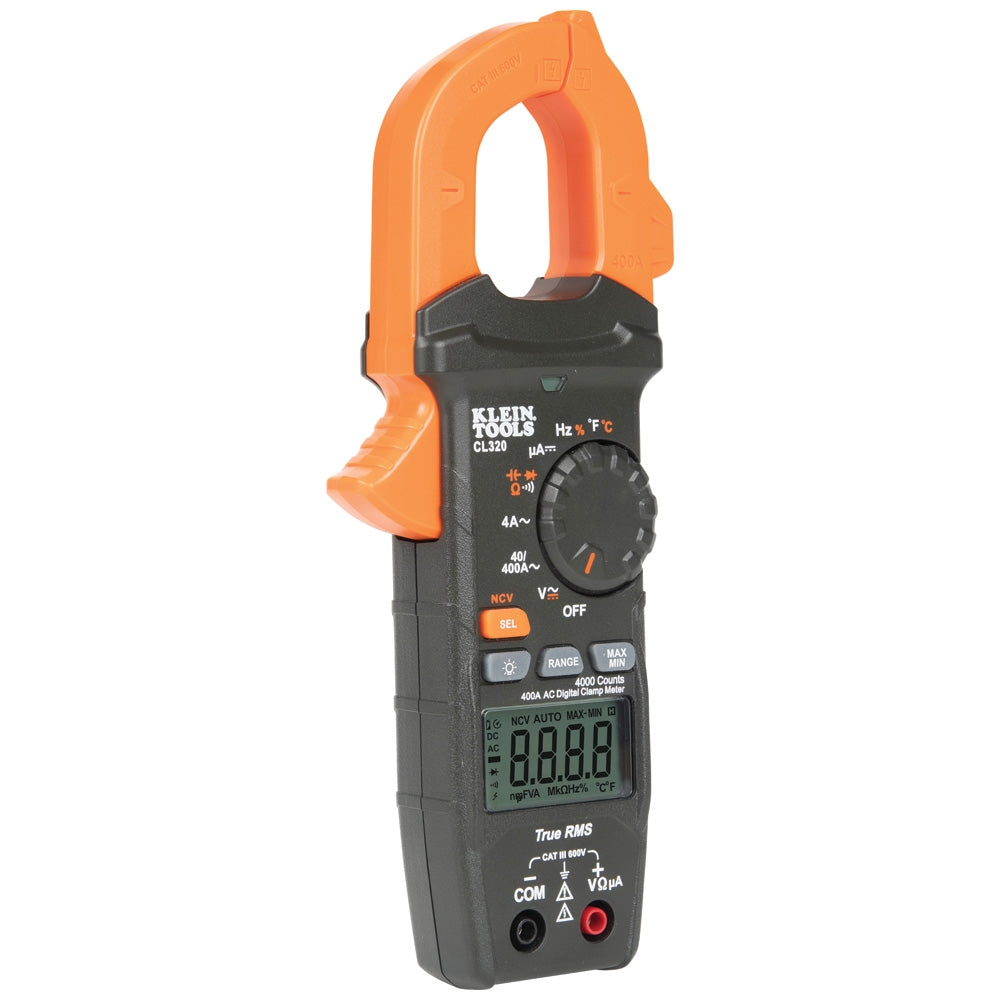 Klein CL320 HVAC Digital Clamp Meter, AC 400 Amp - Ace Tool Group - Klein