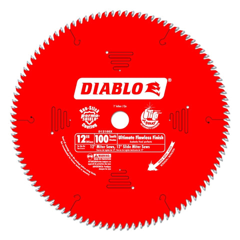 Diablo Tools 12" X 100-Teeth Ultimate Polished Finish Saw Blade For Wood - Ace Tool Group - Diablo