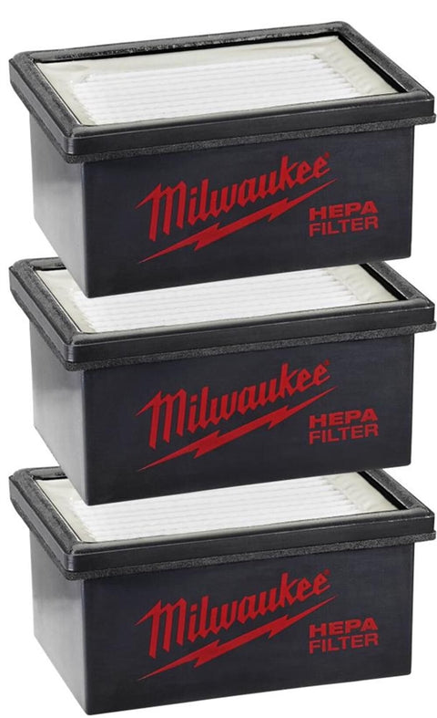 Milwaukee 49-90-2306 HAMMERVAC 3-Pack HEPA Filters - Ace Tool Group - Milwaukee