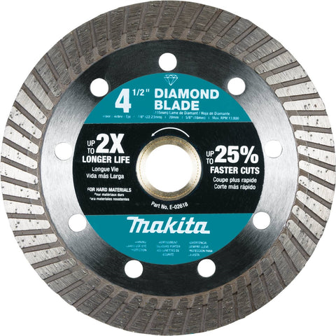 Makita E-02618 4 1/2 in. Diamond Blade Hard Material - Ace Tool Group - Makita