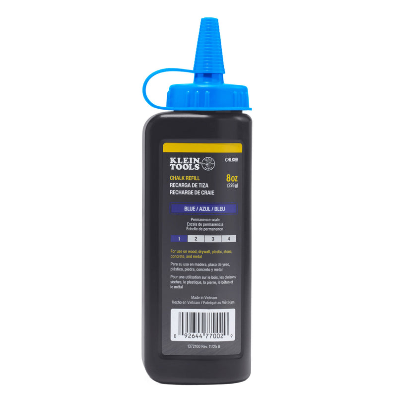 Klein CHLK8B Chalk Refill, Blue, 8-Ounce