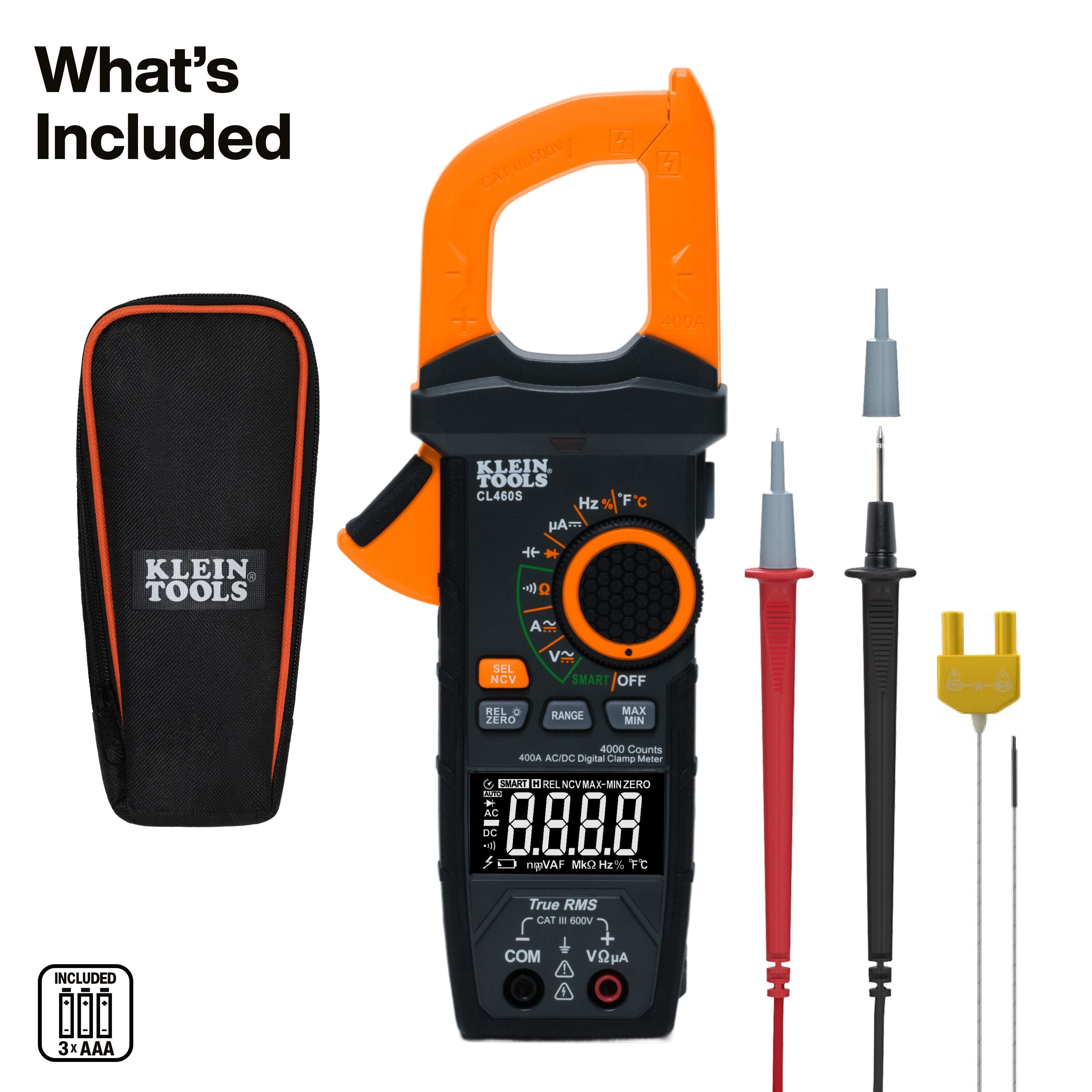 Klein CL460S 400A AC/DC Auto-Ranging Smart Digital Clamp Meter