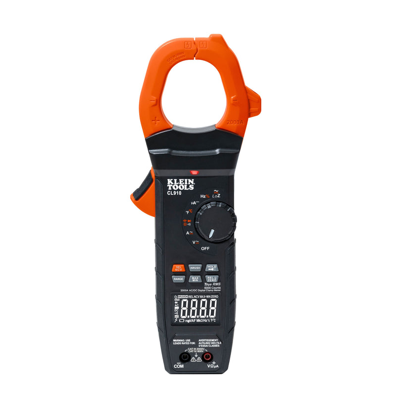 Klein KLE-CL910 2000A AC/DC Auto-Ranging TRMS Clamp Meter with Worklight - Ace Tool Group - Klein Tools