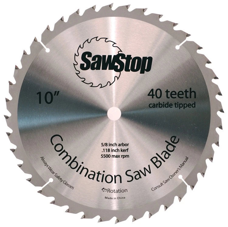 SawStop CNS-07-148 10 in. 40-Tooth Saw Blade - Ace Tool Group - Sawstop