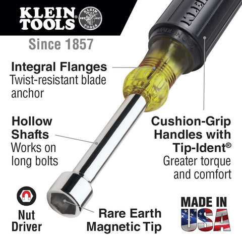 Klein Tools 610-1/4M 1/4'' Magnetic Tip Nut Driver - Ace Tool Group - Klein