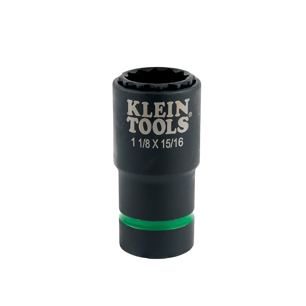 Klein 66016 2 in 1 Impact Socket 12 pt. 1-1/8 / 15/16 in. - Ace Tool Group - Klein