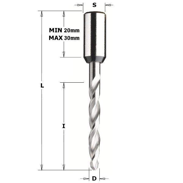 CMT 314.080.21 Carbide Dowel Drill 5/16-Inch Diameter - Ace Tool Group - CMT