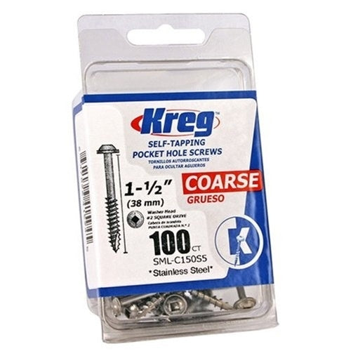 Kreg SML-C150S5-100 SS Pocket Screws - 1-1/2 Inch - Ace Tool Group - Kreg