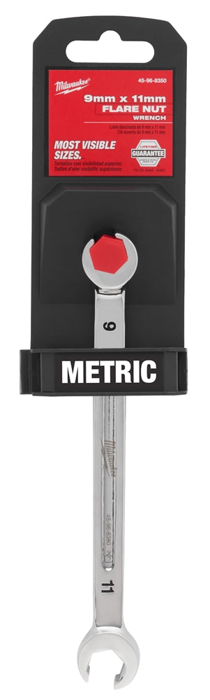 Milwaukee 45-96-8350 9mm X 11mm Double End Flare Nut Wrench - Ace Tool Group - Milwaukee