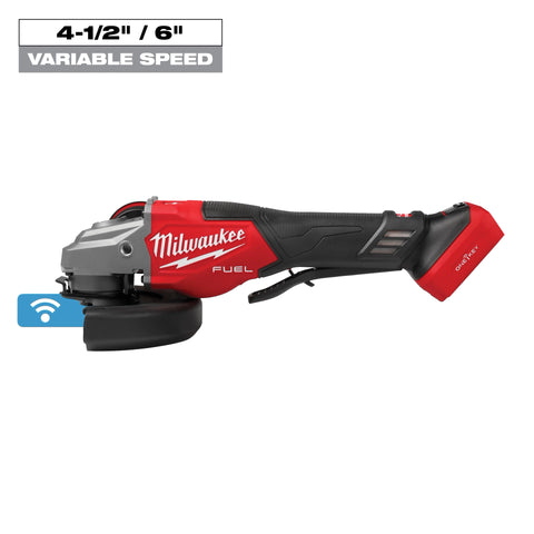 Milwaukee 3672-20 M18 FUEL 4-1/2"-6" Variable Speed Braking Grinder, Paddle Switch w/ ONE-KEY - Ace Tool Group - Milwaukee