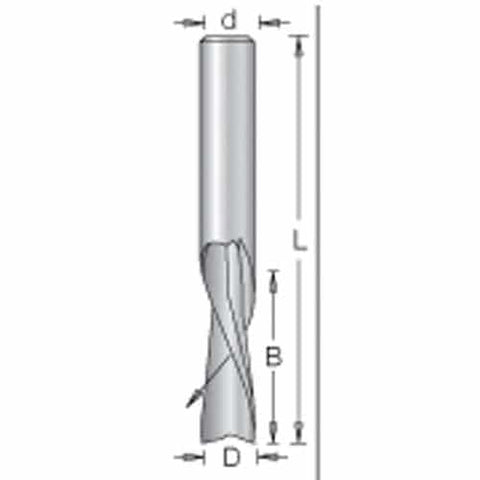Amana Tool 46204 Solid Carbide Spiral 3/8" Diameter Router Bit - Ace Tool Group - Amana Tool