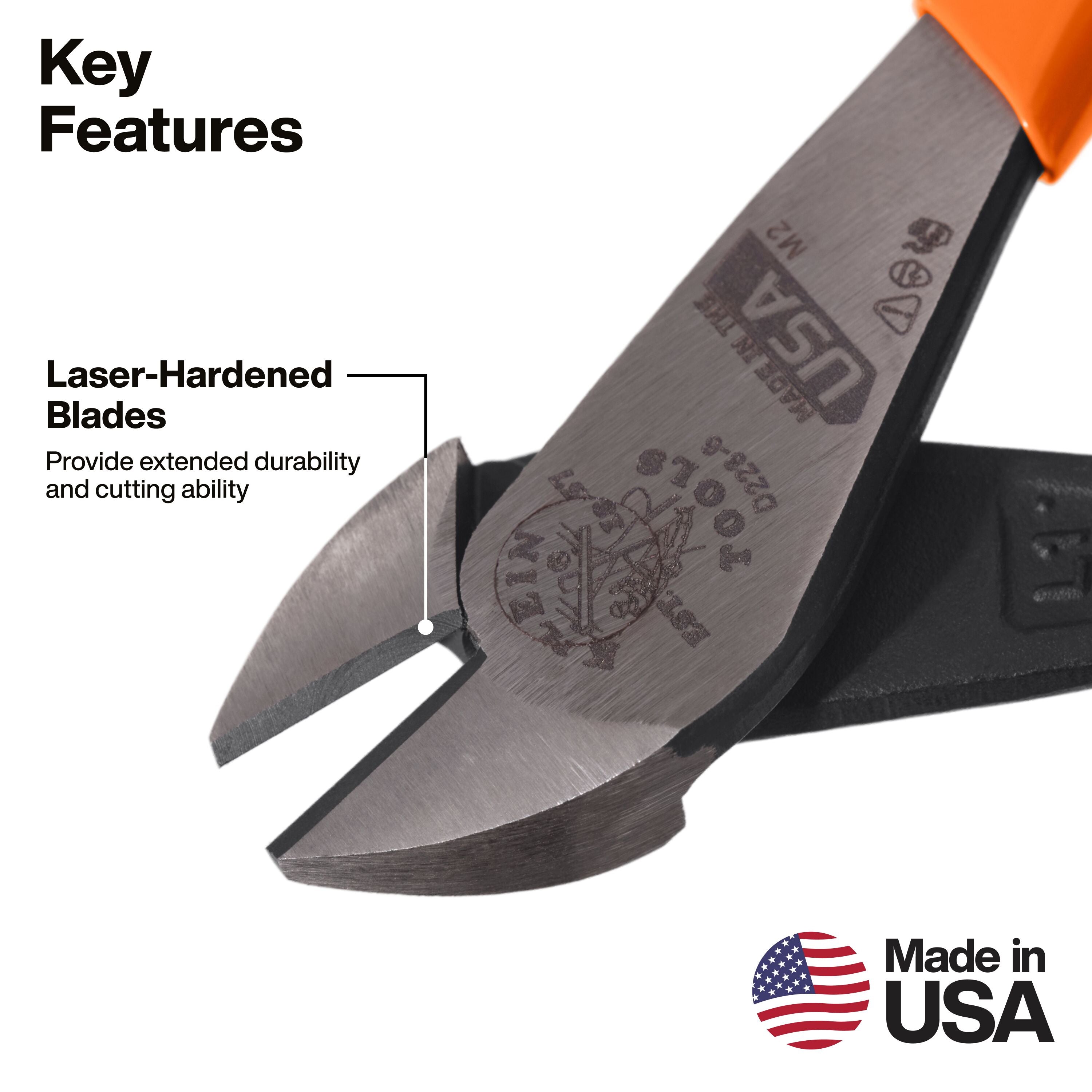 Klein Diagonal Cutting Pliers, High-Leverage, 6-Inch - Ace Tool Group - KLEIN