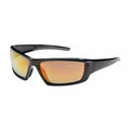 PIP 250-47-0004 Sunburst Eyewear, Red Mirror Plus Polycarbonate Lens, Anti-Scratch And Anti-Reflective, Full Black Frame, Non-Slip Nose Pads And -12 Pack - Ace Tool Group - Protective Industrial Products