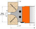 CMT 695.004.15 Pair of knives CMT Multiradius Cutter - Ace Tool Group - CMT
