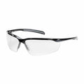 PIP 250-33-0020 Commander Eyewear, Clear Polycarbonate Lens, Anti-Scratch And Anti-Fog, Semi-Rimless, Gloss Black Frame, Non-Slip Nose And -12 Pack - Ace Tool Group - Protective Industrial Products