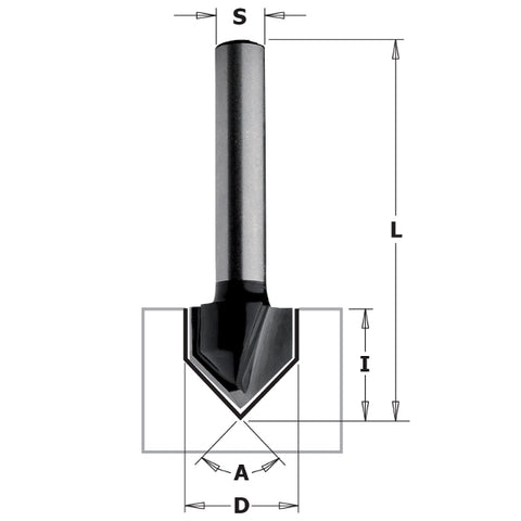 CMT 81503 Contractor V-Grooving Bit, 1/2-inch Diameter - Ace Tool Group - CMT
