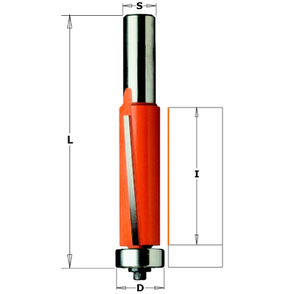 CMT 806.692.11 Super-Duty Flush Trim Bit, 1-1/2-Inch Cutting Length, 1/2-Inch Shank - Ace Tool Group - CMT