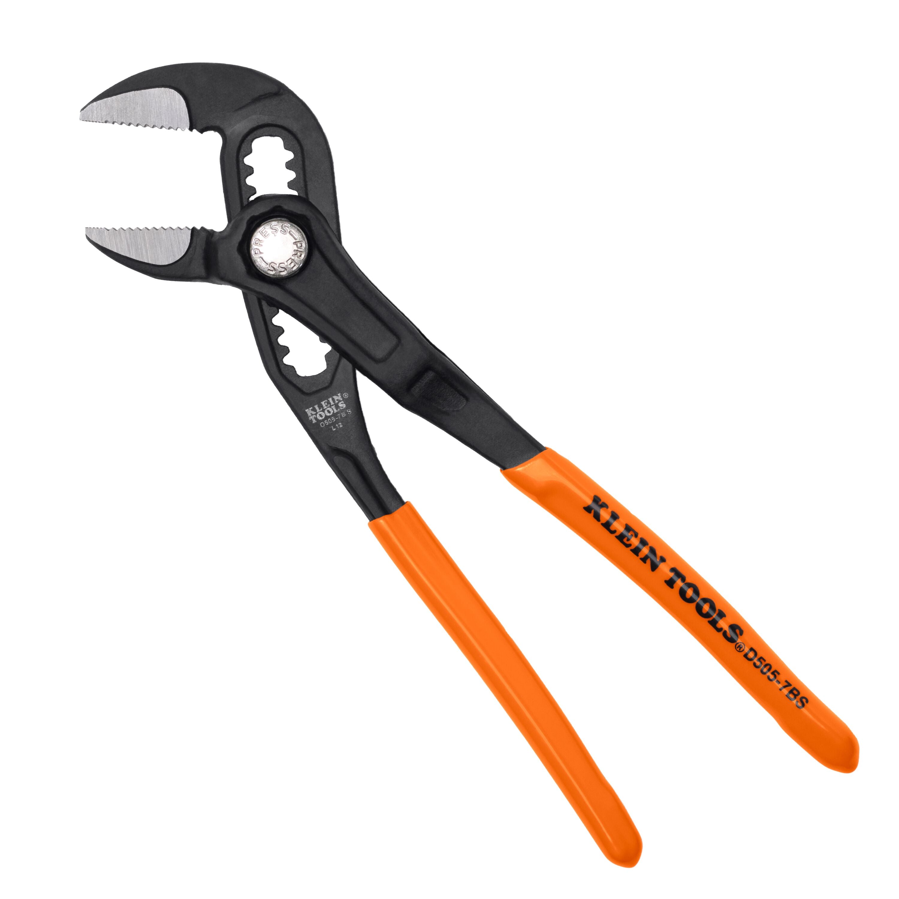 Klein D5057BS Straight Jaw Quick-Adjust Pump Pliers, 7-Inch - Ace Tool Group - Klein