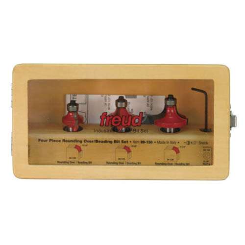 Freud Tools 3 Piece Round Over/Beading Bit Sets (1/2" Shank) - Ace Tool Group - Freud