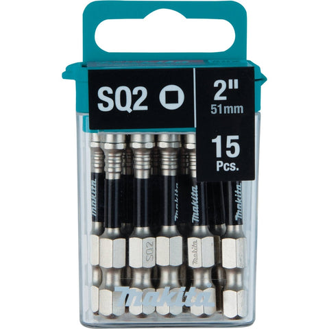 Makita E-01052 Number 2 Square 2 in. Power Bit 15pk - Ace Tool Group - Makita